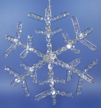 LED sneeuwflok met kristal stenen 