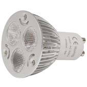 gu10 dimbare powerled 3led 3w ww 