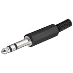 6.3mm stereo klink-steker