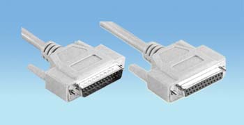 verlengkabel 25 pol. sub-D male > 25 pol.sub-D female 1.80m.