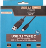 USB 2.0 A-steker > USB 3.1-C 1.00 mtr.