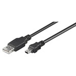 USB2.0 A-steker > mini 5-steker 1.80 mtr.