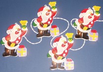 Hellum vensterbank set 4x kerstman