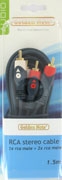Masterline cinchkabel stereo 0.50 mtr.