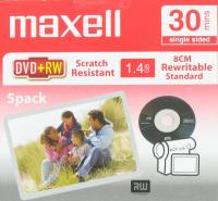 maxell dvd +rw 1.4gb 8cm 5 pak