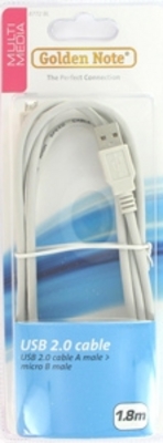 USB high speed kabel  A naar micro B 1.80 mtr.