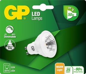 gp led gu10 5,5w (50w) warm wit licht dimbaar
