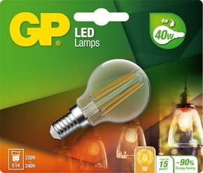 gp led kogel Filament 4,4w e14 (40w) warm wit