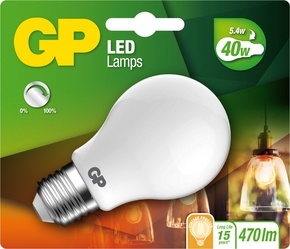 gp led GLS Filament dimb 5,4w e27 (40w) Mat