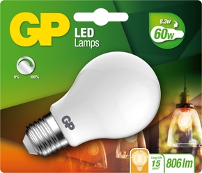 gp led GLS Filament dimb 8,3w e27 (60w) Mat