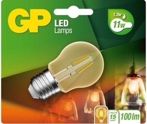 gp led kogel Filament 1,2w e27 (11w) Gold