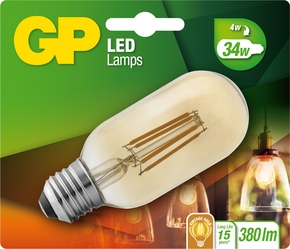 gp led T45 Buis Filament 4w e14 (34w) Gold