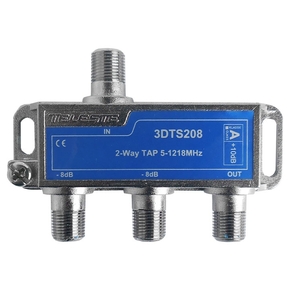 3D line 2 way tap, 8dB, 1.2Ghz  