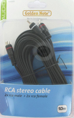 cinch verlengkabel stereo 10.00 mtr.