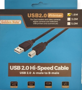 USB high speed kabel   A naar B 1.80 mtr.