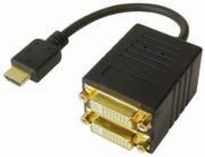 hdmi-steker naar 2x DVI-D 24+1 contra