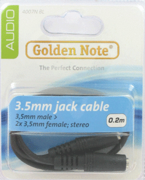 3.5mm jack verloop 0.20 mtr.