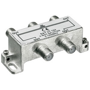 F-splitter 5-1000 MHz; voor CAI; 4 -voudig