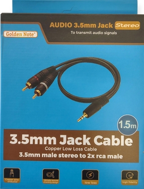 3.5mm cinchkabel 1.50 mtr.