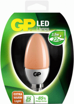 gp led kaars 4w e14 (25w) extra warm licht