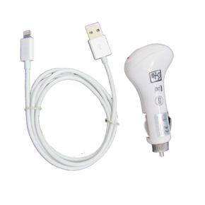 Autolader 12/24V met iPhone 5 USB kabel